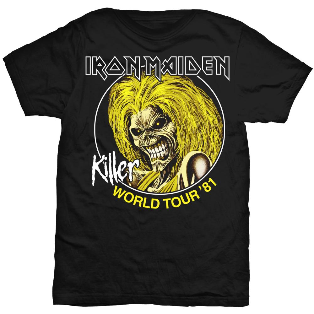Iron Maiden Unisex T-Shirt: Killer World Tour 81 T-Shirt