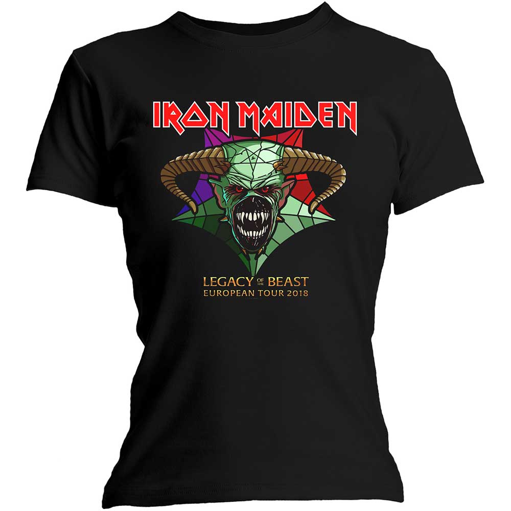 Iron Maiden Ladies T-Shirt: Legacy of the Beast Tour (Back Print) T-Shirt