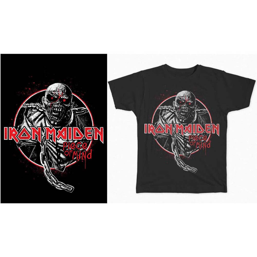 Iron Maiden Unisex T-Shirt: Piece of Mind Circle T-Shirt