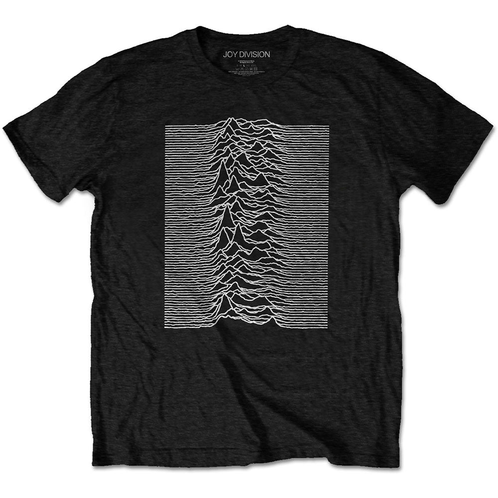 Joy Division Unisex T-Shirt: Unknown Pleasures (Back Print) T-Shirt