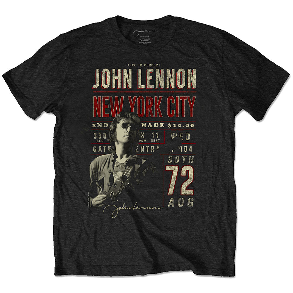 John Lennon Unisex T-Shirt: NYC '72 (Eco-Friendly) T-Shirt