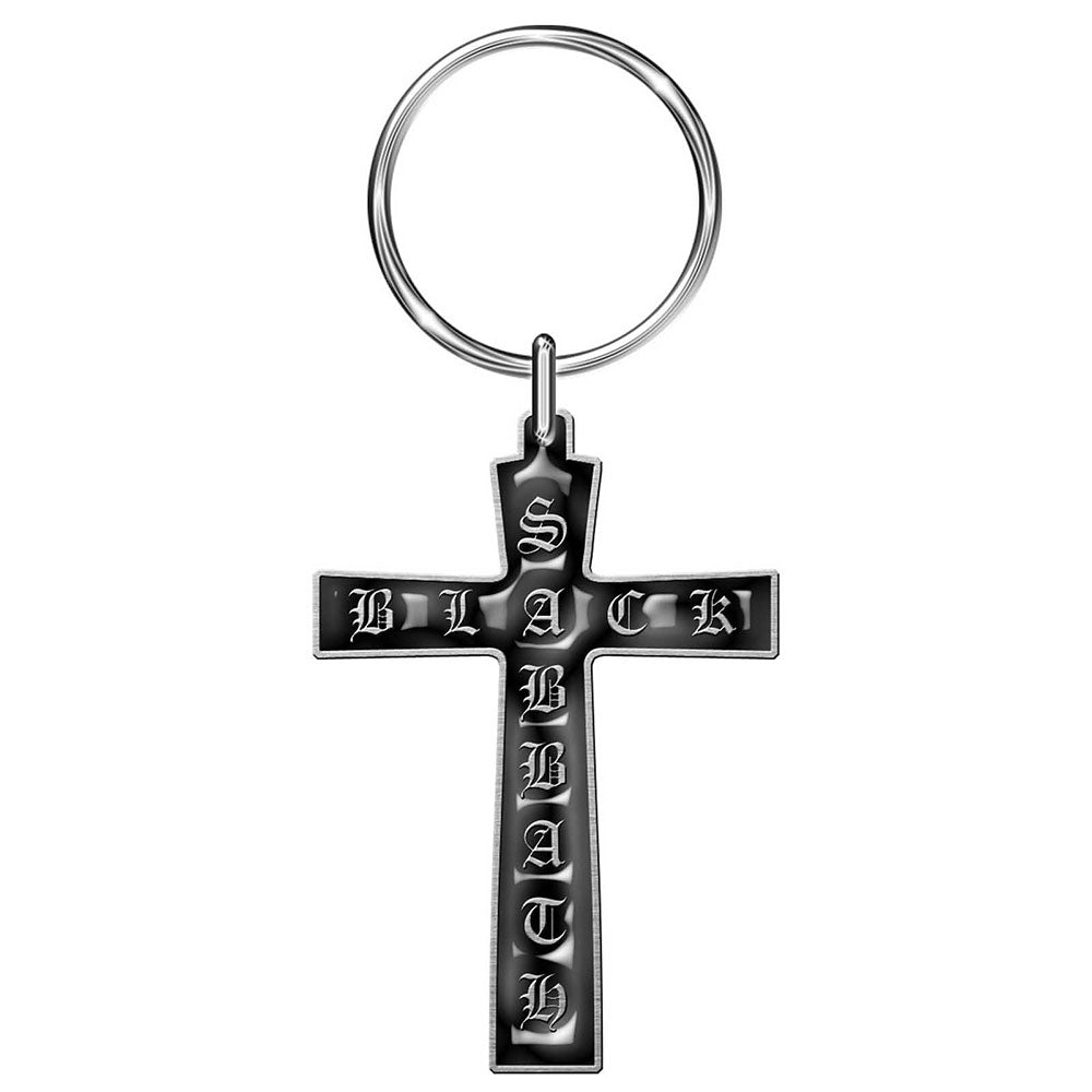 Black Sabbath Keychain: Cross (Enamel In-Fill) Sleutelhanger
