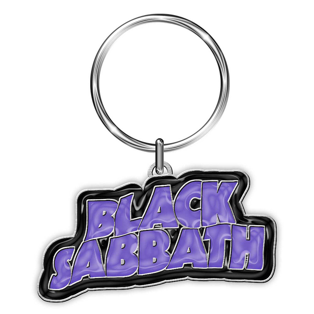 Black Sabbath Keychain: Logo (Enamel In-Fill) Sleutelhanger