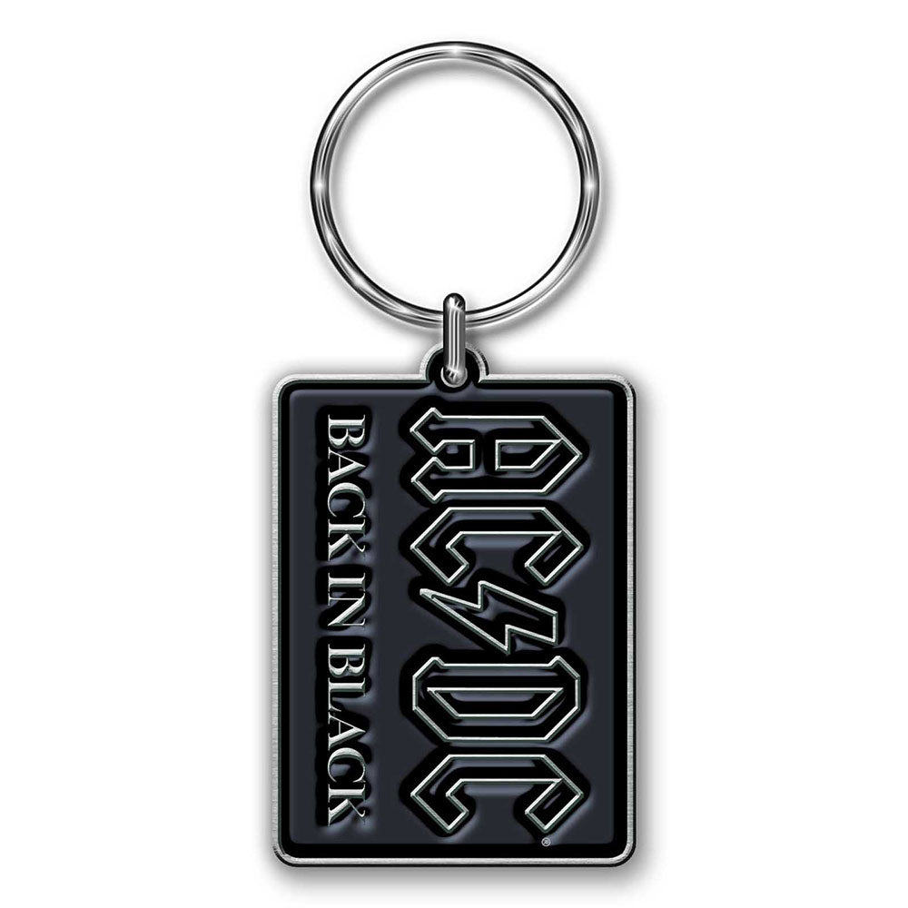 AC/DC Keychain: Back in Black (Die-Cast Relief) Sleutelhanger