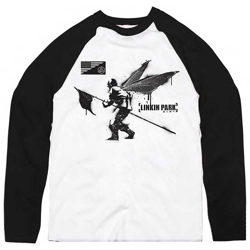 Linkin Park Unisex Raglan T-Shirt: Street Soldier Raglan T-Shirt
