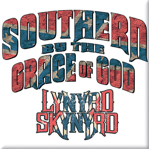 Lynyrd Skynyrd Fridge Magnet: Southern By The Grace Of God Koelkastmagneet