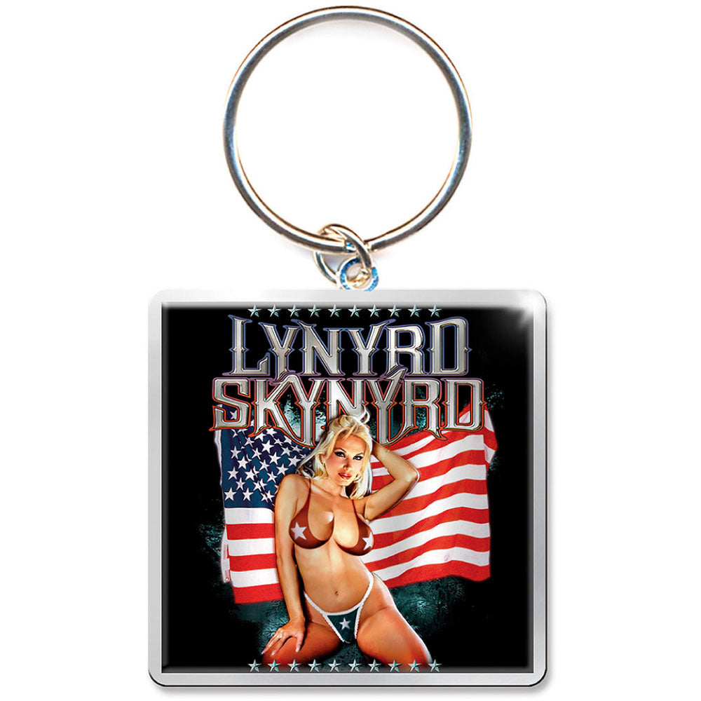 Lynyrd Skynyrd Keychain: American Flag (Photo-print) Sleutelhanger