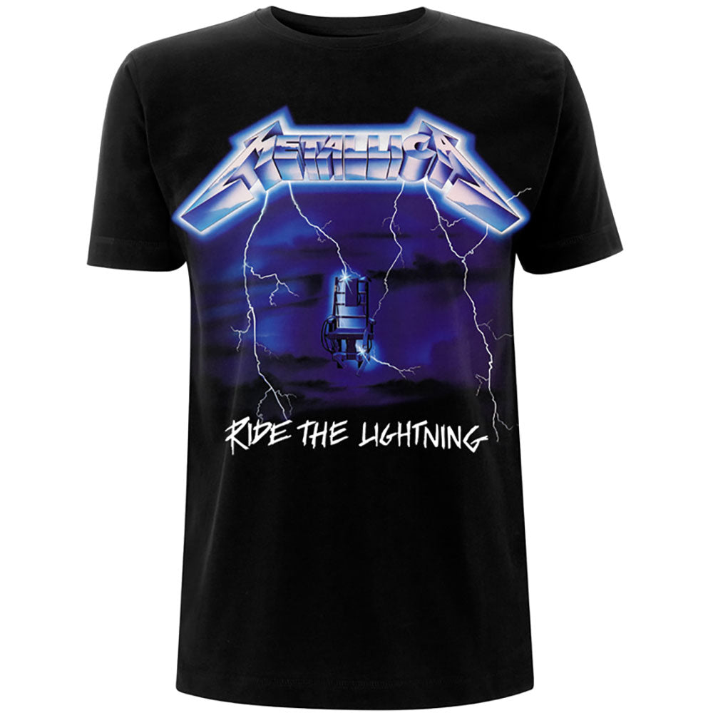 Metallica Unisex T-Shirt: Ride The Lightning Tracks (Back Print) T-Shirt