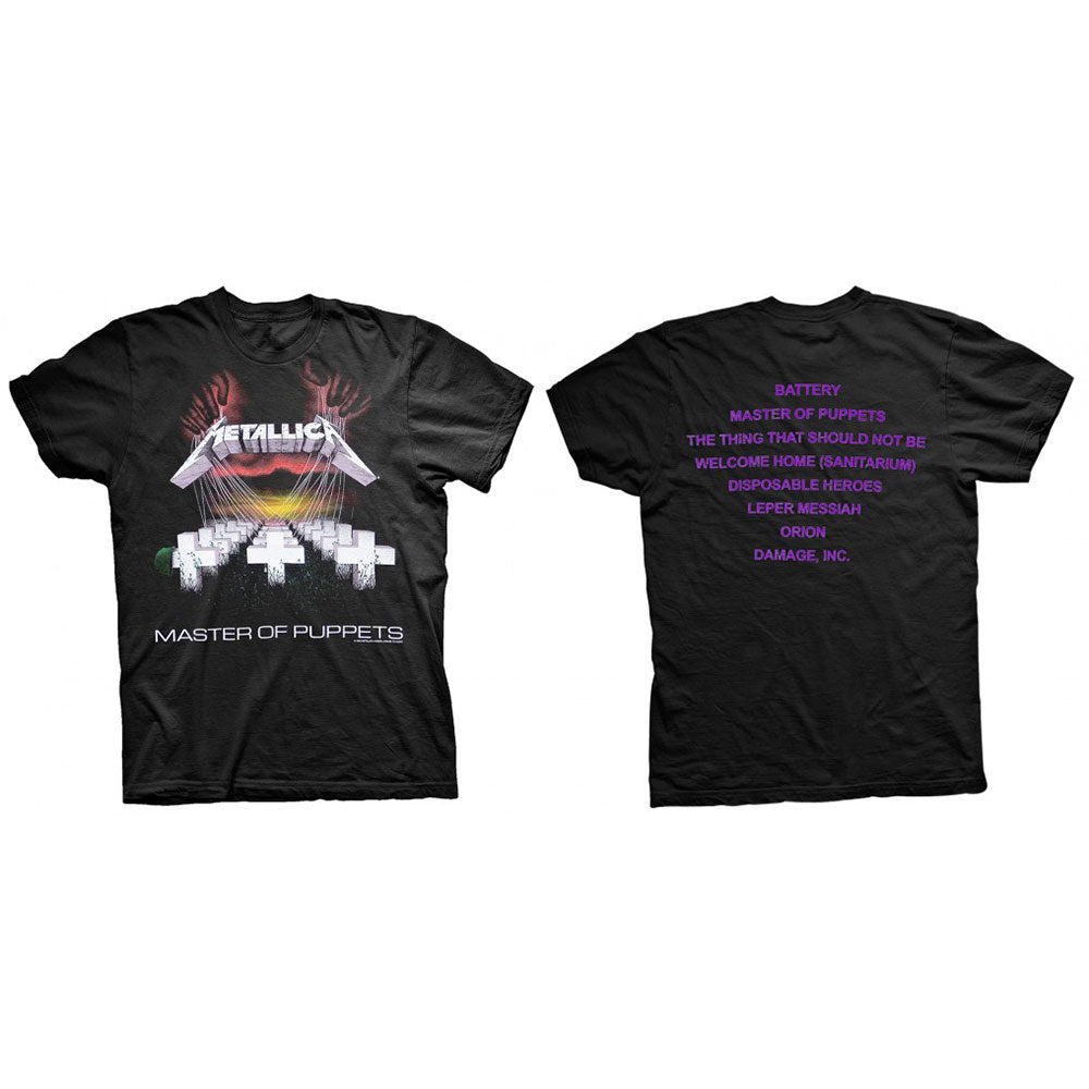 Metallica Unisex T-Shirt: Master of Puppets (Back Print) T-Shirt