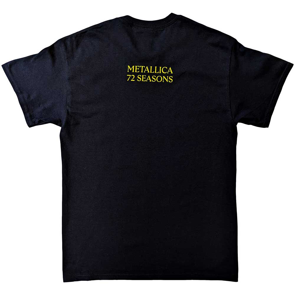 Metallica Unisex T-Shirt: 72 Seasons Broken/Burnt Drums (Back Print) T-Shirt