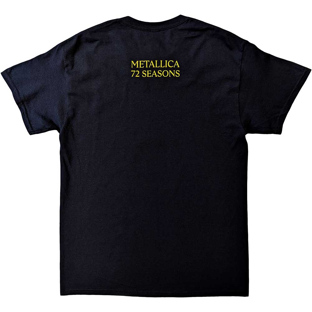 Metallica Unisex T-Shirt: 72 Seasons Burnt Strobe (Back Print) T-Shirt