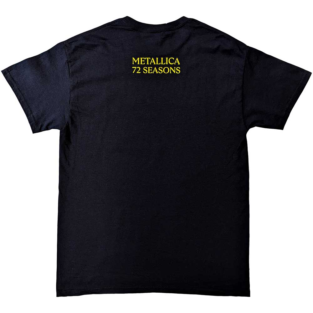 Metallica Unisex T-Shirt: 72 Seasons Burnt Vinyl (Back Print) T-Shirt