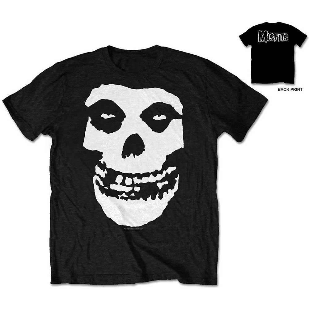 Misfits Unisex T-Shirt: Classic Fiend Skull (Back Print) T-Shirt