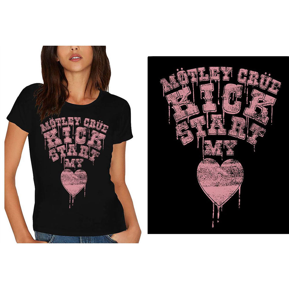 Motley Crue Ladies T-Shirt: Kick Start My Heart T-Shirt