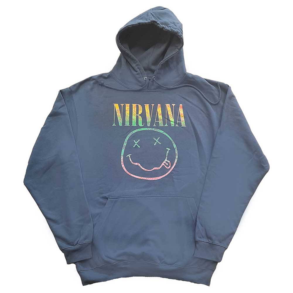 Nirvana Unisex Pullover Hoodie: Sorbet Ray Happy Face Trui met capuchon