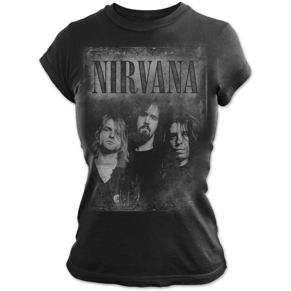 Nirvana Ladies T-Shirt: Faded Faces T-Shirt