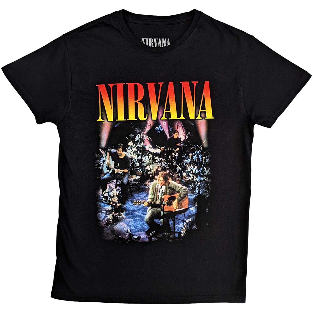 Nirvana Unisex T-Shirt: Unplugged Photo T-Shirt