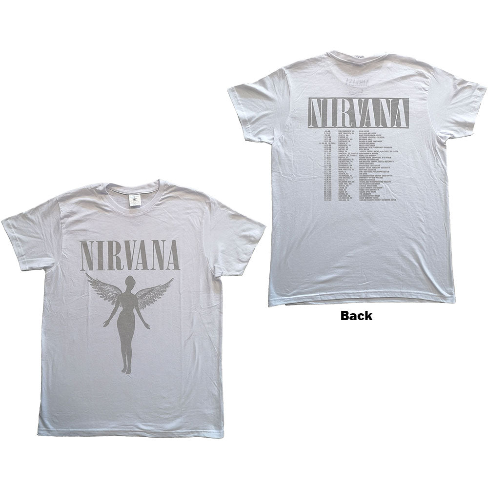 Nirvana Unisex T-Shirt: In Utero Tour (Back Print) T-Shirt