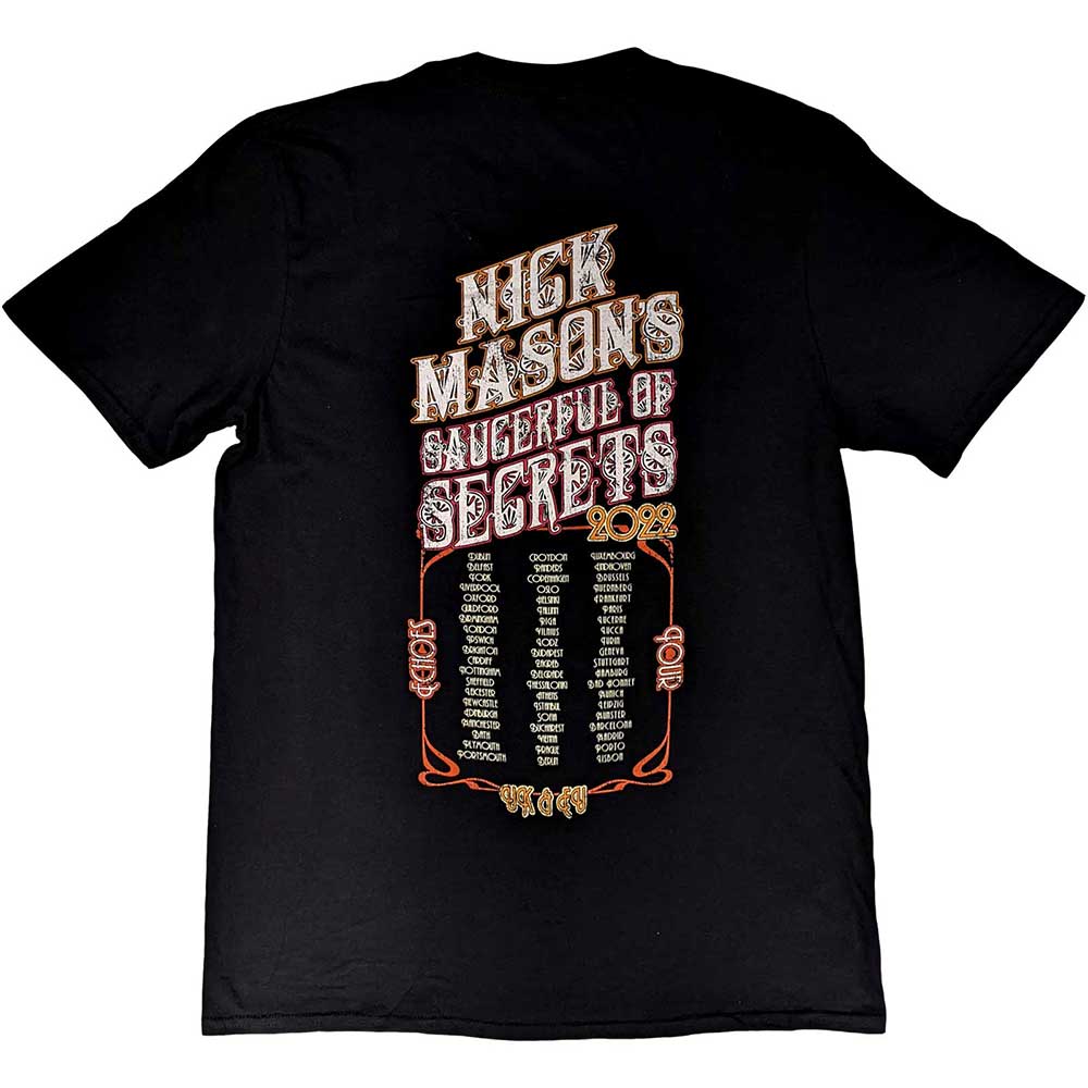 Nick Mason's Saucerful of Secrets Unisex T-Shirt: Echoes European Tour 2022 (Back Print & Ex-Tour) T-Shirt