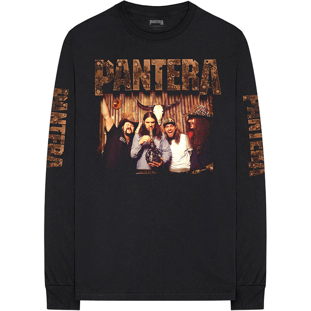 Pantera Unisex Long Sleeve T-Shirt: Bong Group (Sleeve Print) Long Sleeve T-Shirt