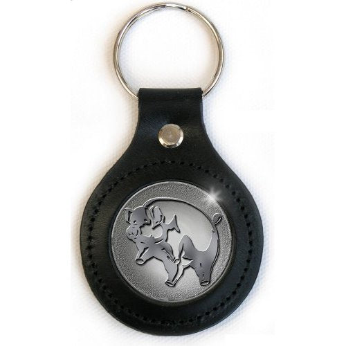 Pink Floyd Keychain: Pig (Leather Fob) Sleutelhanger