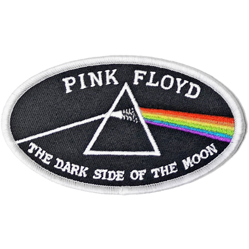 Pink Floyd Standard Patch: Dark Side of the Moon Oval White Border Standaard patch