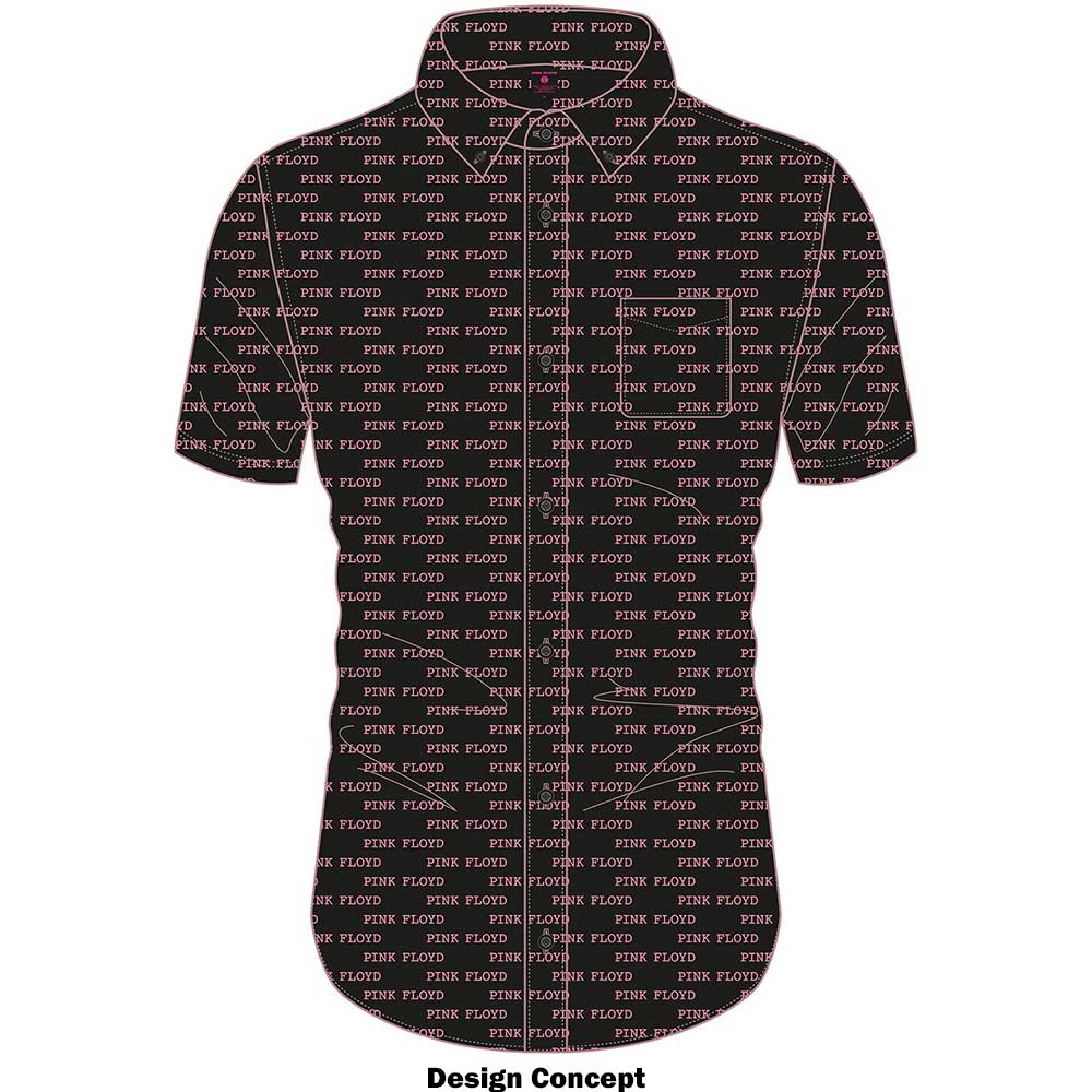 Pink Floyd Unisex Casual Shirt: Courier Pattern (All Over Print) Casual Shirt