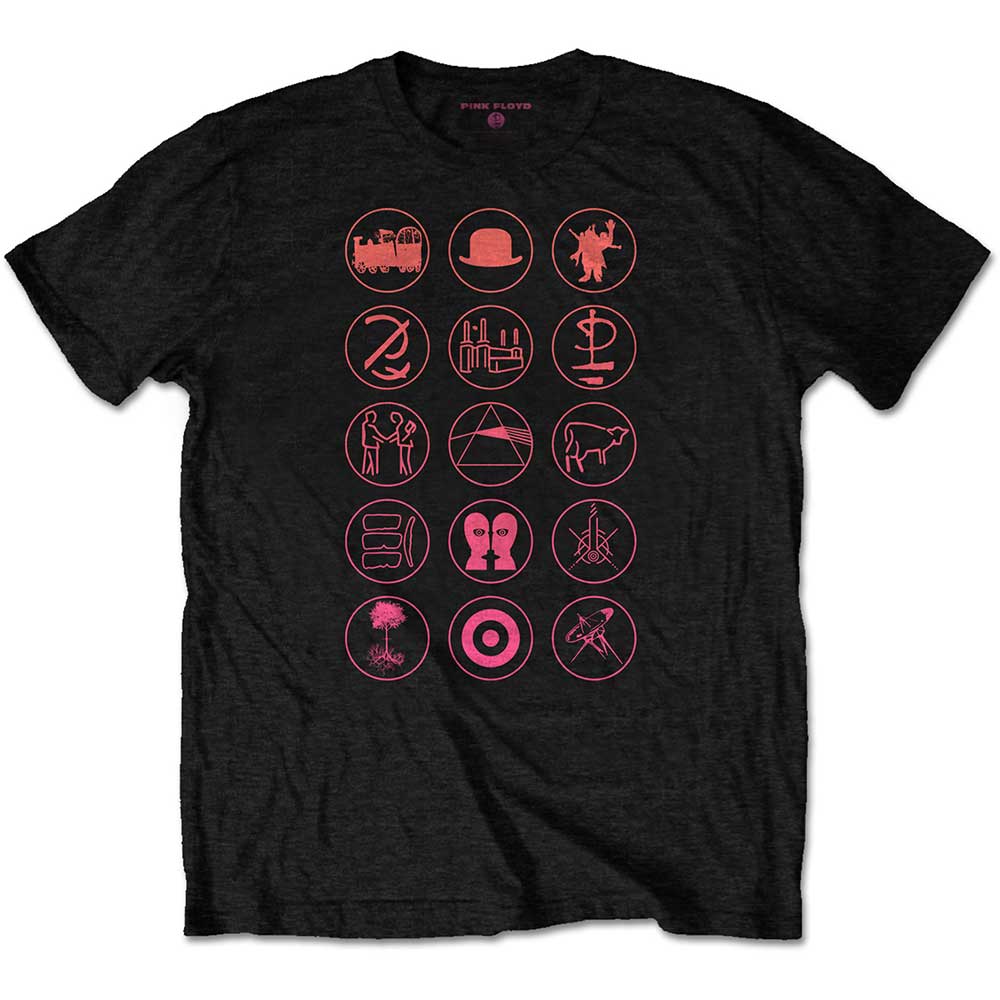 Pink Floyd Unisex T-Shirt: Symbols (Back Print) T-Shirt