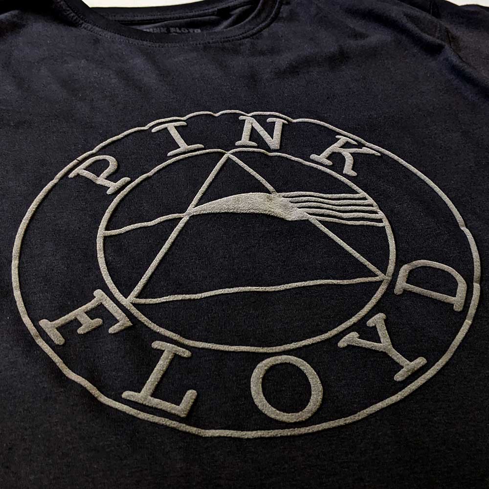 Pink Floyd Unisex Hi-Build T-Shirt: Circle Logo Hi-Build T-Shirt