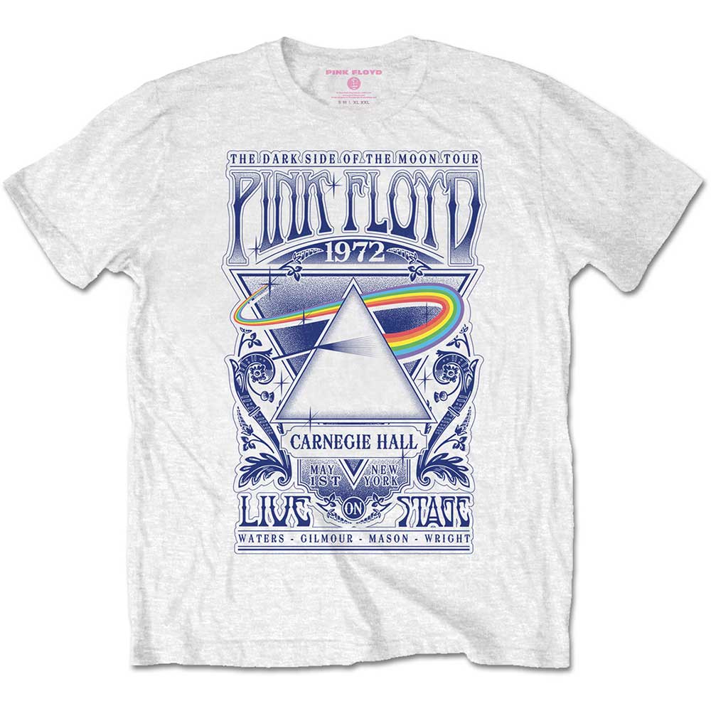 Pink Floyd Unisex T-Shirt: Carnegie Hall Poster T-Shirt