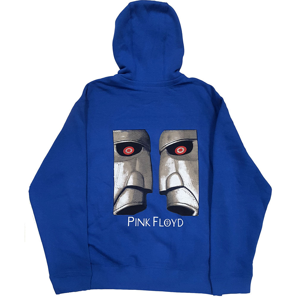 Pink Floyd Unisex Zipped Hoodie: Metal Heads Close Up (Back Print) Ritshoodie