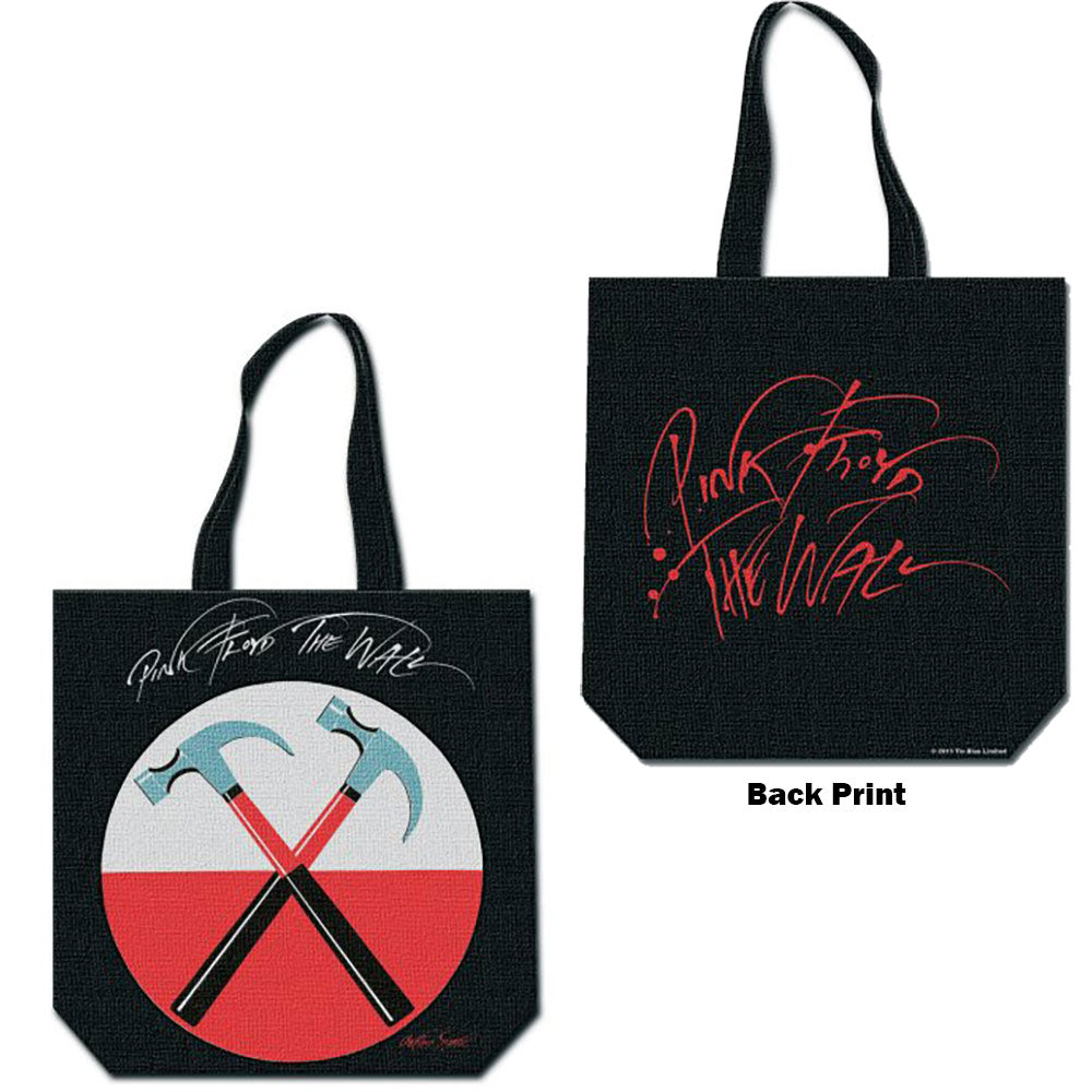 Pink Floyd The Wall Cotton Tote Bag: Hammers (Back Print) Katoenen draagtas