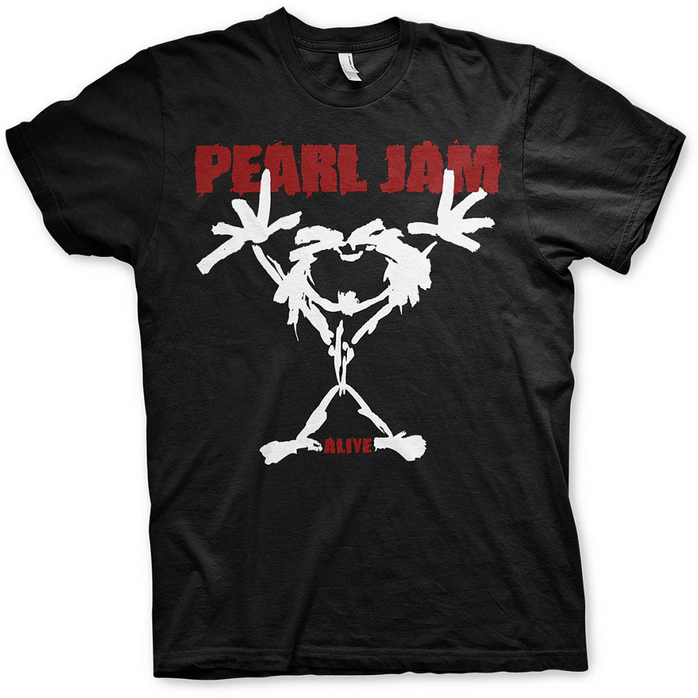 Pearl Jam Unisex T-Shirt: Stickman (Back Print) T-Shirt