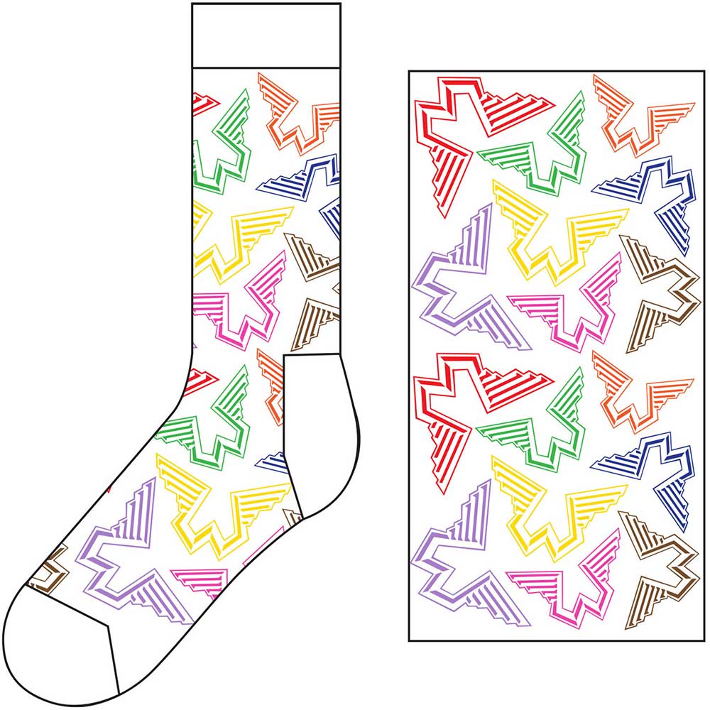 Paul McCartney Unisex Ankle Socks: Wings Logos (UK Size 7 - 11) Enkelsokken