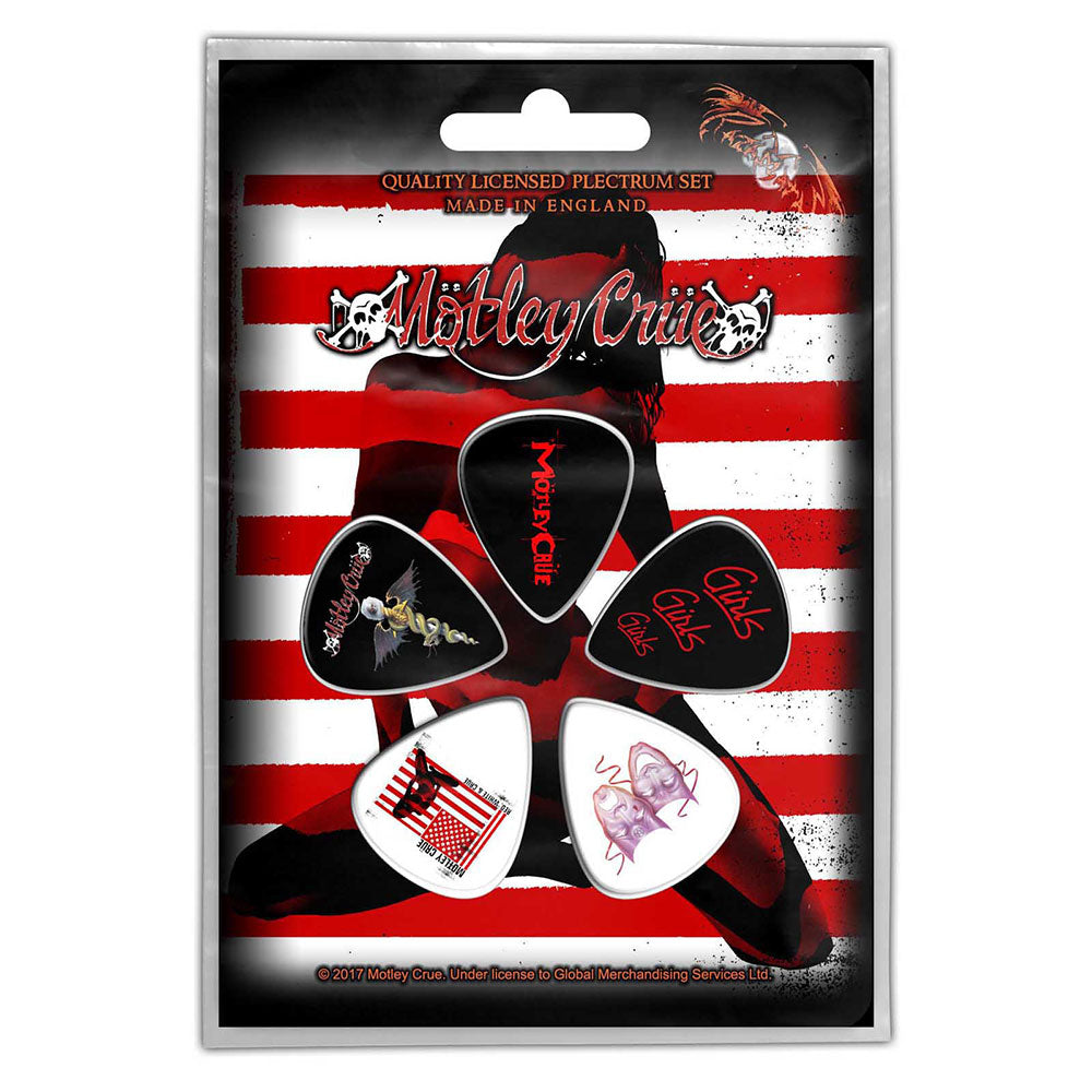 Motley Crue Plectrum Pack: Red, White & Crue Set plectrums