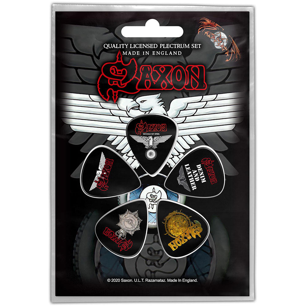 Saxon Plectrum Pack: Wheels Of Steel Set plectrums
