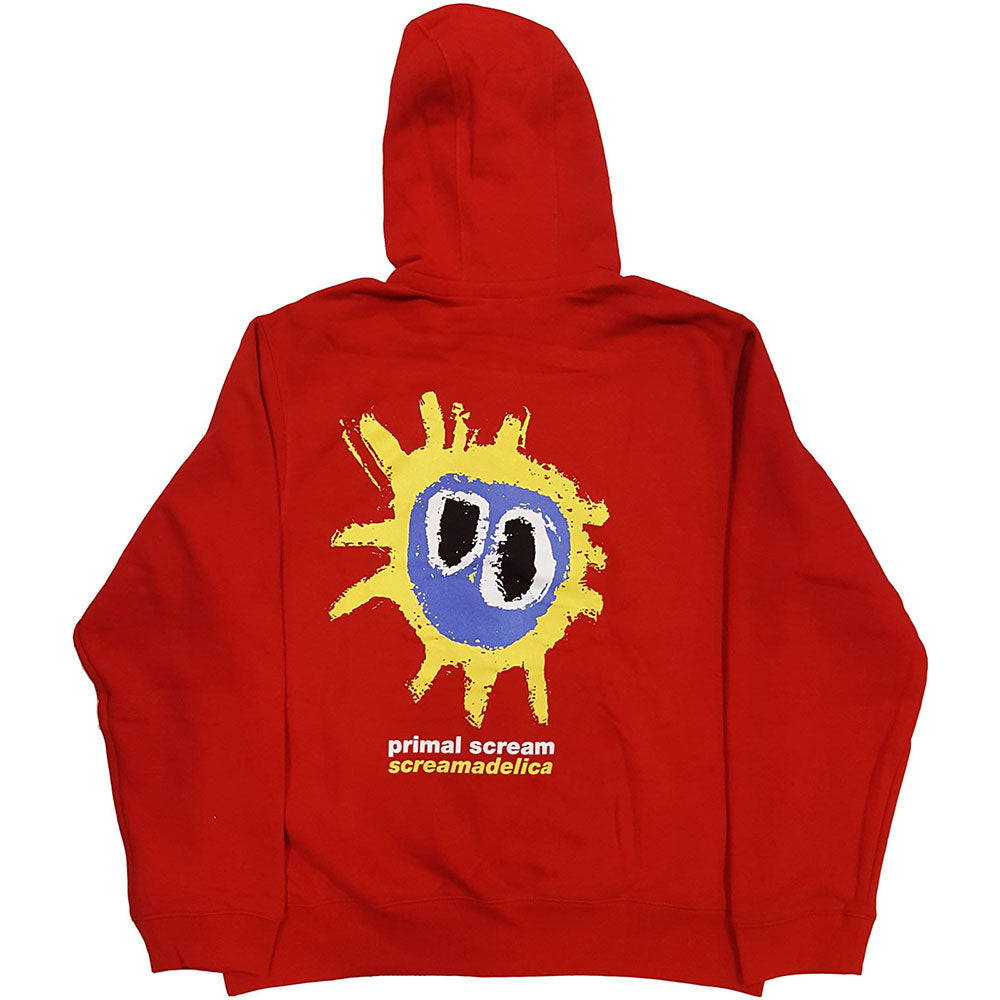Primal Scream Unisex Zipped Hoodie: Screamadelica (Back Print) Ritshoodie