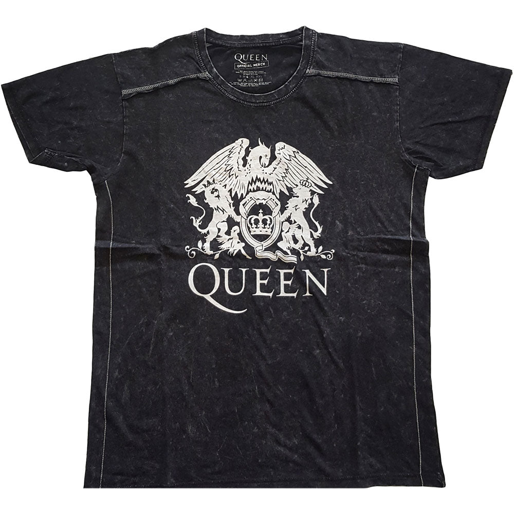 Queen Unisex T-Shirt: Classic Crest (Wash Collection) T-Shirt