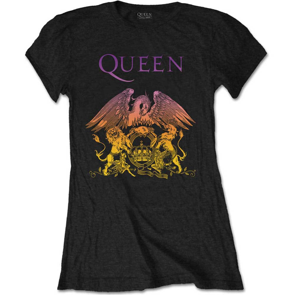 Queen Ladies T-Shirt: Gradient Crest T-Shirt