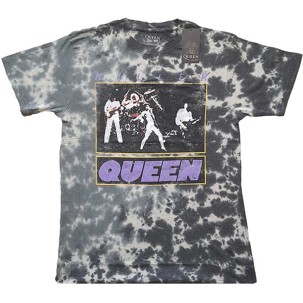 Queen Unisex T-Shirt: Killer Queen (Wash Collection) T-Shirt