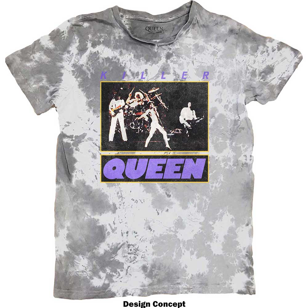 Queen Unisex T-Shirt: Killer Queen (Wash Collection) T-Shirt