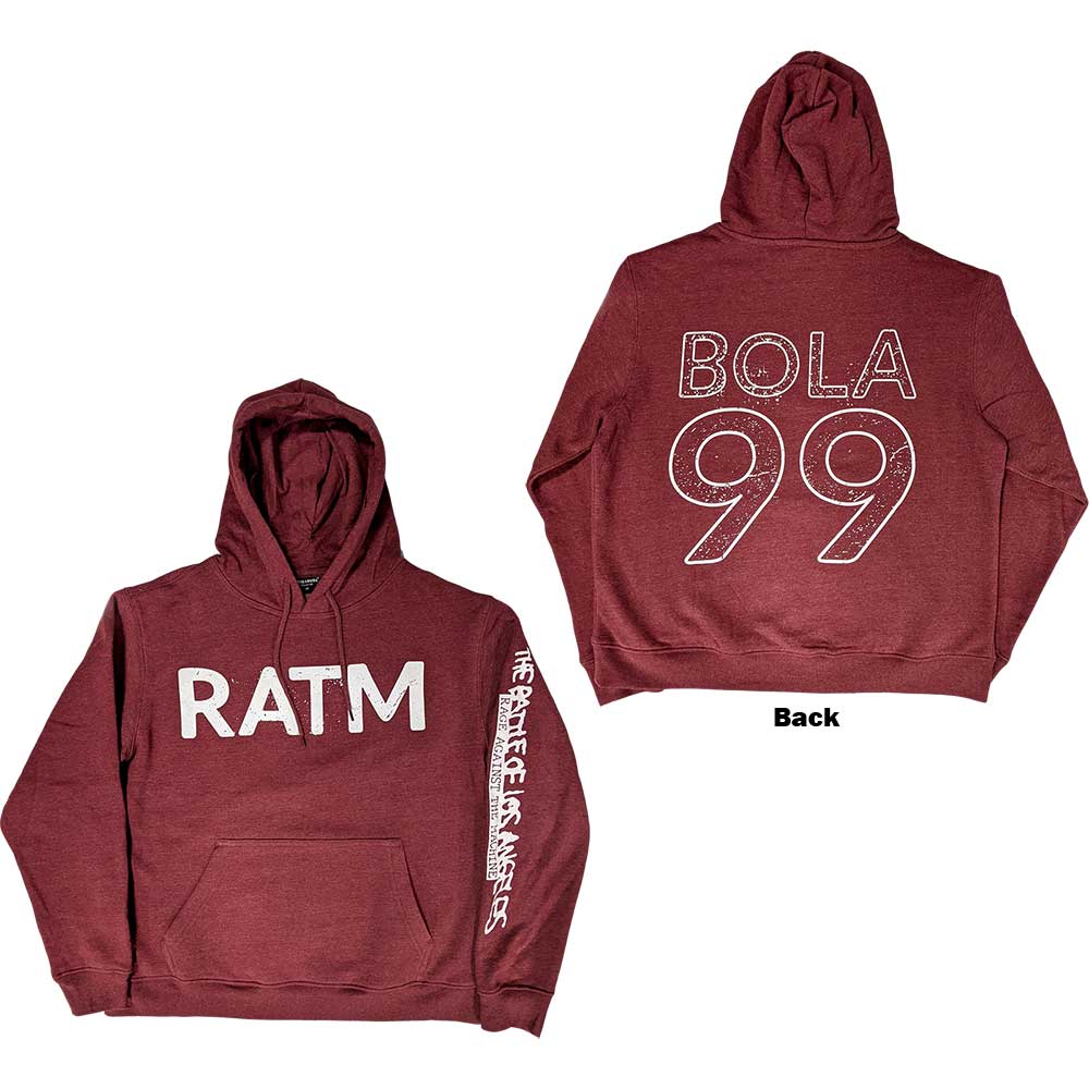 Rage Against The Machine Unisex Pullover Hoodie: Battle 99. (Back Print) Trui met capuchon