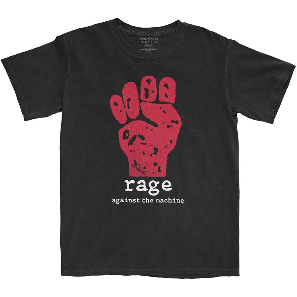Rage Against The Machine Unisex T-Shirt: Red Fist (Back Print) T-Shirt