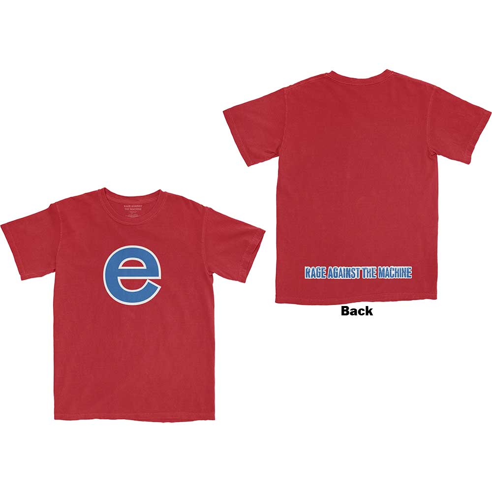 Rage Against The Machine Unisex T-Shirt: Big E (Back Print) T-Shirt