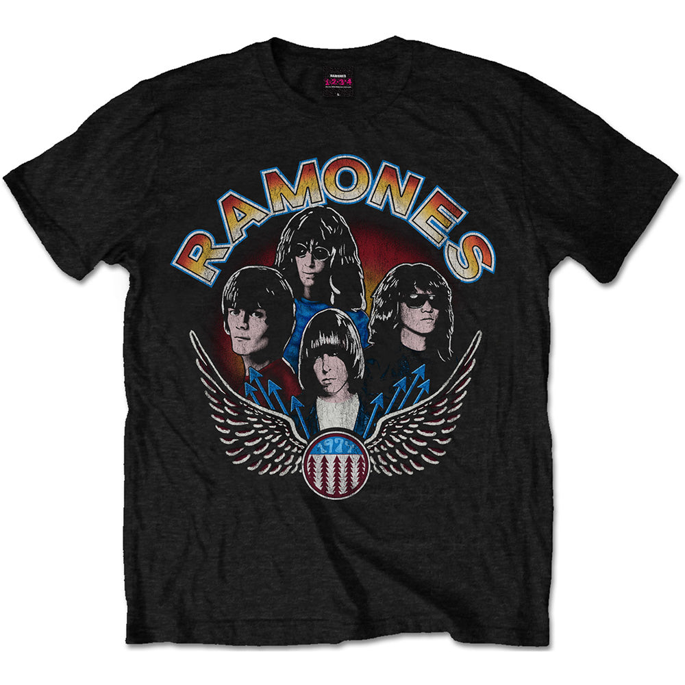 Ramones Unisex T-Shirt: Vintage Wings Photo T-Shirt