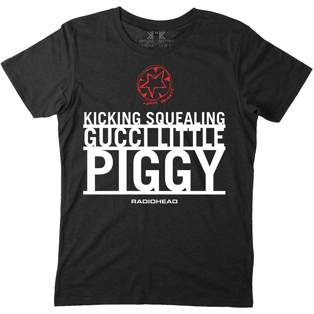 Radiohead Unisex T-Shirt: Gucci Piggy (Back Print) T-Shirt
