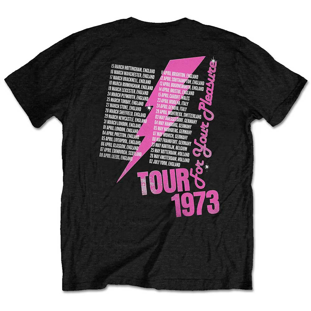 Roxy Music Unisex T-Shirt: For Your Pleasure Tour (Back Print) T-Shirt