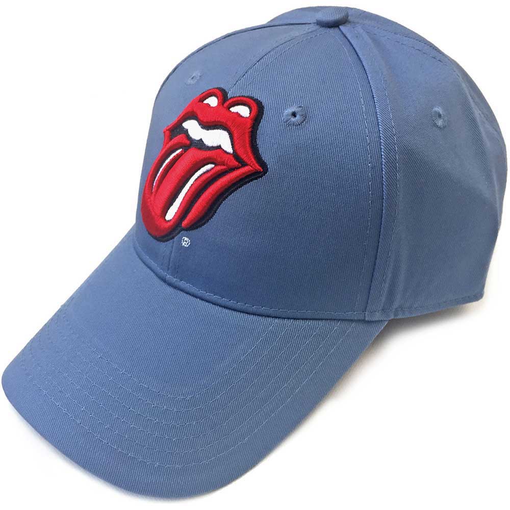 The Rolling Stones Unisex Baseball Cap: Classic Tongue (Denim Blue) Baseballpet