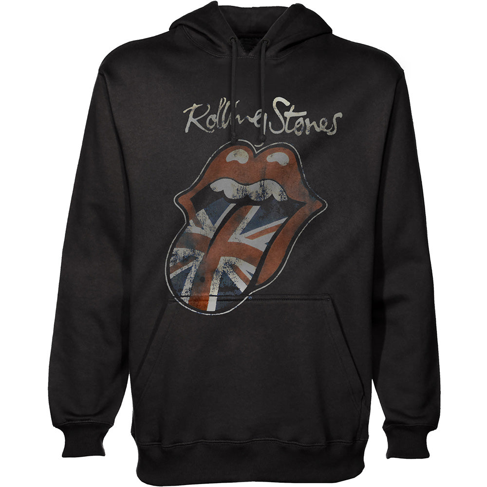 The Rolling Stones Unisex Pullover Hoodie: Union Jack Tongue Trui met capuchon