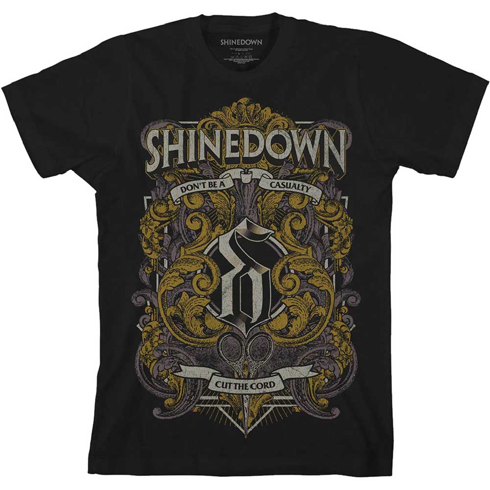 Shinedown Unisex T-Shirt: Ornamental Scissors T-Shirt
